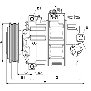 Kompressor, klimatanläggning 12V Hc-cargo 241395 HC-Cargo Kompressor, klimatanläggning 12V Hc-cargo 241395 HC-Cargo