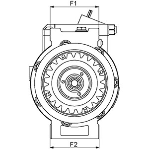 Kompressor, klimatanläggning 12V Hc-cargo 241395 HC-Cargo