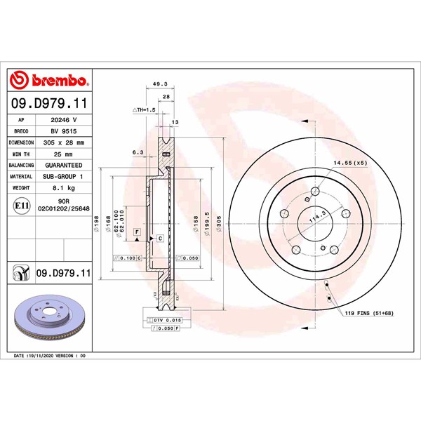 Bromsskiva, Framaxel BREMBO