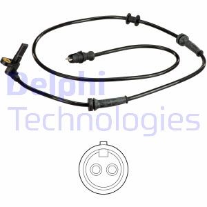 ABS-givare, Sensor, hjulvarvtal, framaxel höger, framaxel vänster DELPHI