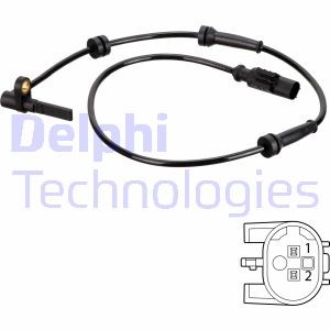 ABS-givare, Sensor, hjulvarvtal, framaxel höger Delphi SS20579 DELPHI