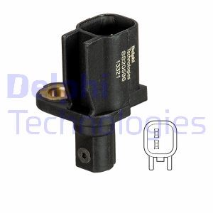 ABS-givare, Sensor, hjulvarvtal, Bakaxel Delphi SS20586 DELPHI