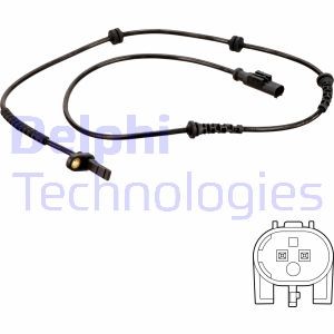 ABS-givare, Sensor, hjulvarvtal, Bakaxel, Höger, Vänster Delphi S DELPHI