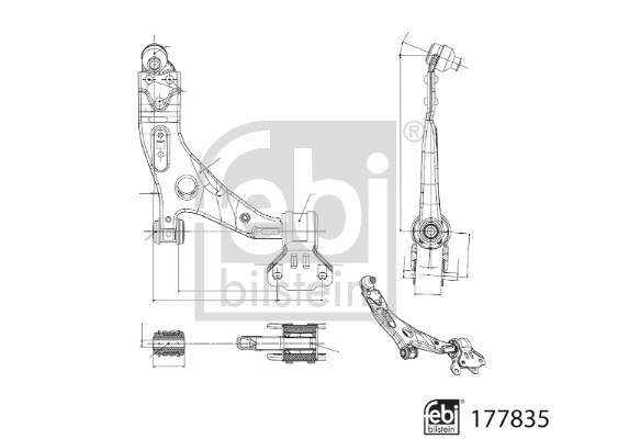 Länkarm, Fram, Höger Febi bilstein 177835 FEBI BILSTEIN
