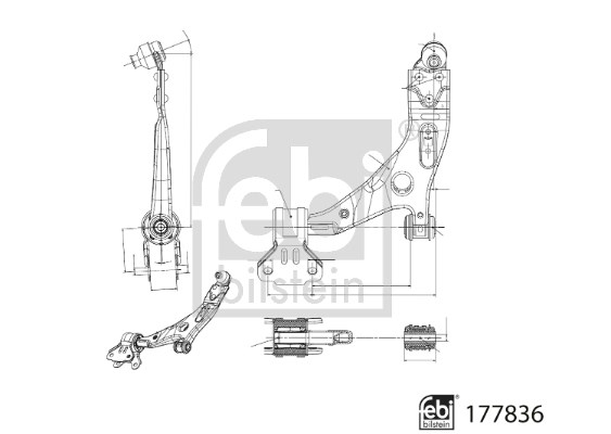 Länkarm, framaxel vänster Febi bilstein 177836 FEBI BILSTEIN
