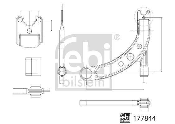 Länkarm, framaxel vänster Febi bilstein 177844 FEBI BILSTEIN Länkarm, framaxel vänster Febi bilstein 177844 FEBI BILSTEIN