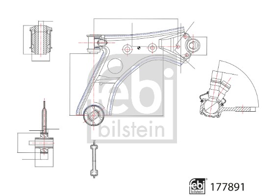Länkarm, framaxel höger Febi bilstein 177891 FEBI BILSTEIN