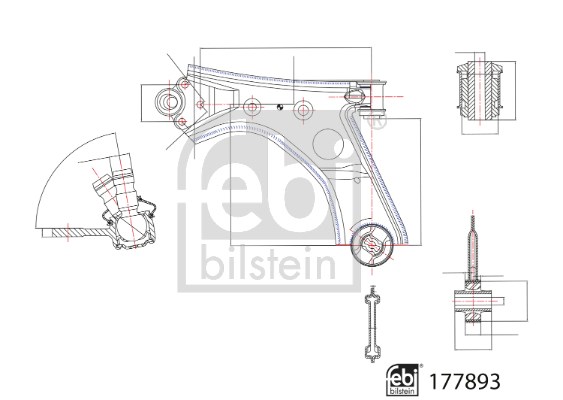 Länkarm, framaxel vänster Febi bilstein 177893 FEBI BILSTEIN