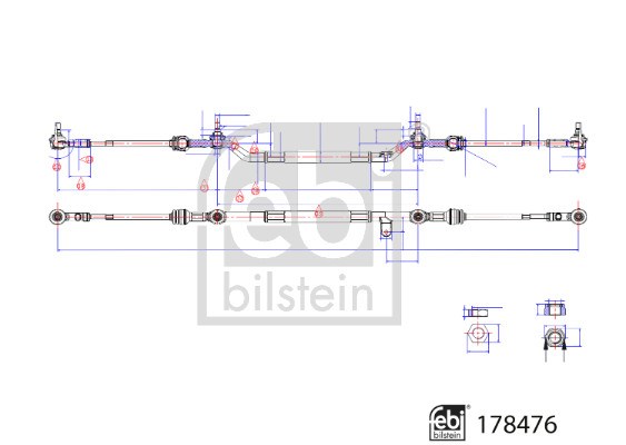 Styrstag, komplett, Mitt Febi bilstein 178476 FEBI BILSTEIN Styrstag, komplett, Mitt Febi bilstein 178476 FEBI BILSTEIN