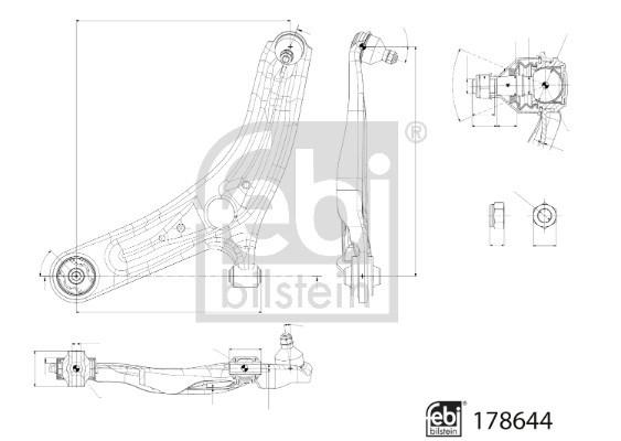 Länkarm, framaxel vänster Febi bilstein 178644 FEBI BILSTEIN Länkarm, framaxel vänster Febi bilstein 178644 FEBI BILSTEIN