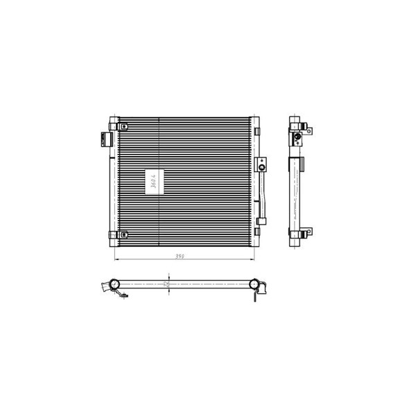 Kondensor, klimatanläggning, Vänster Nrf 350447 NRF