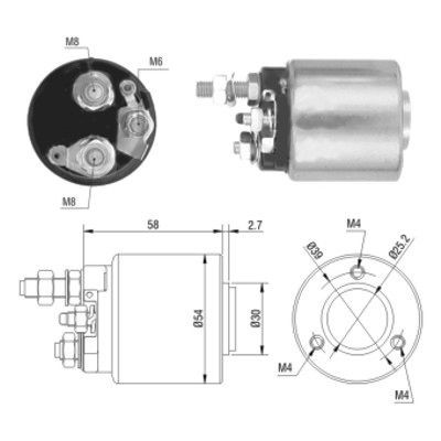 Magnetswitch, startmotor Meat & doria 46008 MEAT & DORIA