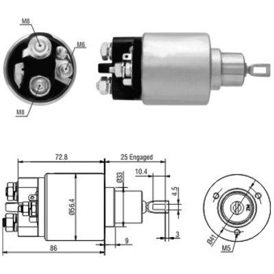 Magnetswitch, startmotor Meat & doria 46010 MEAT & DORIA