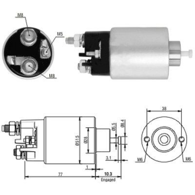 Magnetswitch, startmotor Meat & doria 46014 MEAT & DORIA