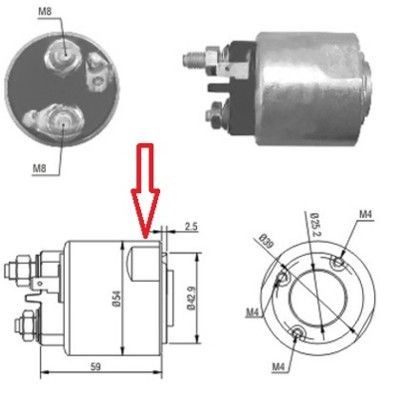 Magnetswitch, startmotor Meat & doria 46086 MEAT & DORIA