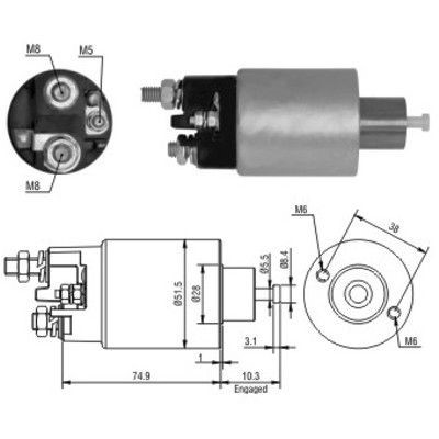 Magnetswitch, startmotor Meat & doria 46099 MEAT & DORIA