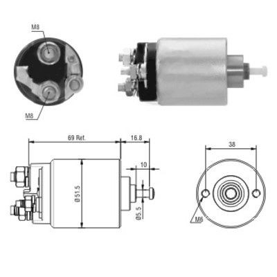 Magnetswitch, startmotor Meat & doria 46104 MEAT & DORIA