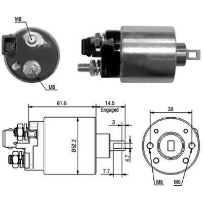Magnetswitch, startmotor Meat & doria 46123 MEAT & DORIA