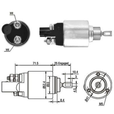 Magnetswitch, startmotor Meat & doria 46132 MEAT & DORIA