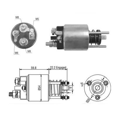 Magnetswitch, startmotor Meat & doria 46134 MEAT & DORIA