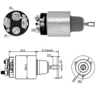 Magnetswitch, startmotor Meat & doria 46146 MEAT & DORIA