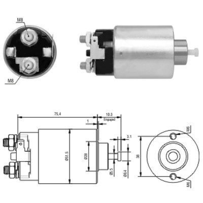 Magnetswitch, startmotor Meat & doria 46178 MEAT & DORIA