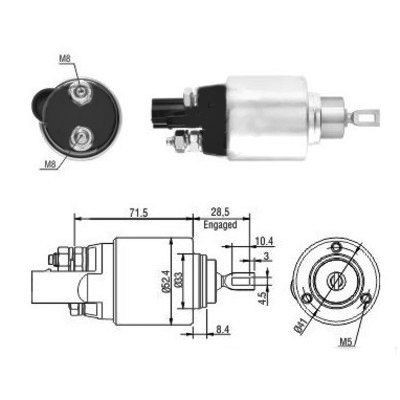 Magnetswitch, startmotor Meat & doria 46181 MEAT & DORIA