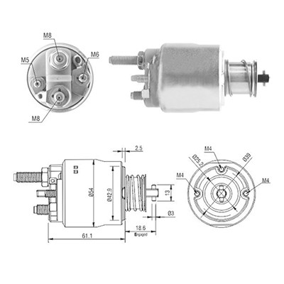 Magnetswitch, startmotor Meat & doria 46223 MEAT & DORIA