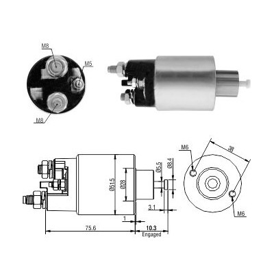 Magnetswitch, startmotor Meat & doria 46263 MEAT & DORIA