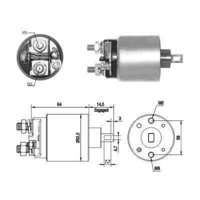 Magnetswitch, startmotor Meat & doria 46274 MEAT & DORIA