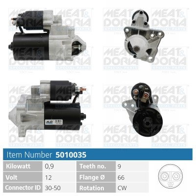Startmotor 12V Meat & doria 5010035 MEAT & DORIA