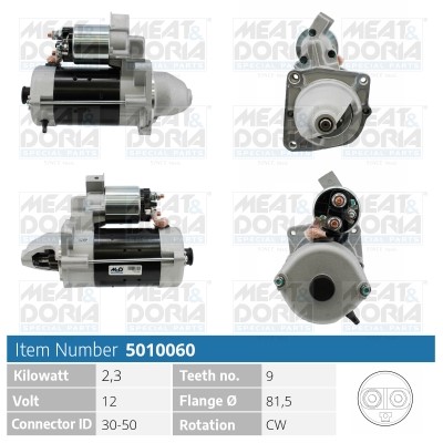 Startmotor 12V Meat & doria 5010060 MEAT & DORIA