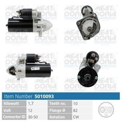 Startmotor 12V Meat & doria 5010093 MEAT & DORIA
