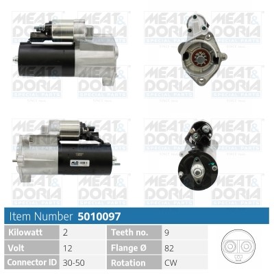 Startmotor 12V Meat & doria 5010097 MEAT & DORIA