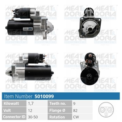Startmotor 12V Meat & doria 5010099 MEAT & DORIA Startmotor 12V Meat & doria 5010099 MEAT & DORIA