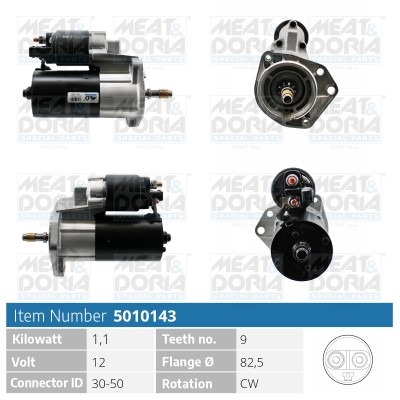 Startmotor 12V Meat & doria 5010143 MEAT & DORIA