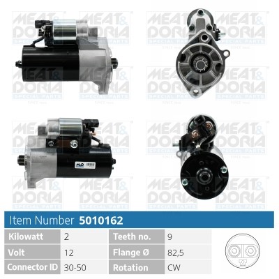Startmotor 12V Meat & doria 5010162 MEAT & DORIA
