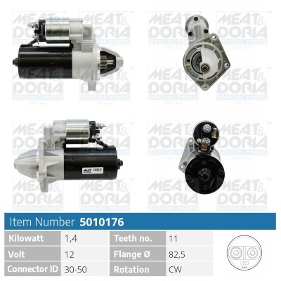 Startmotor 12V Meat & doria 5010176 MEAT & DORIA