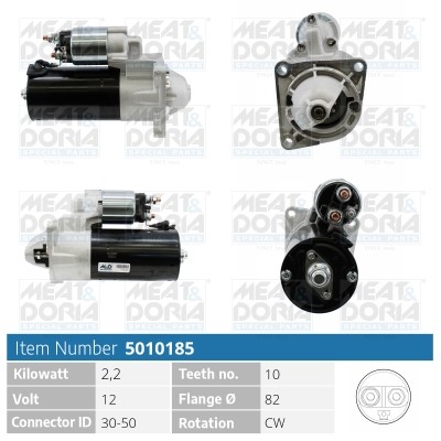 Startmotor 12V Meat & doria 5010185 MEAT & DORIA