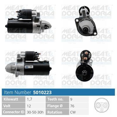 Startmotor 12V Meat & doria 5010223 MEAT & DORIA