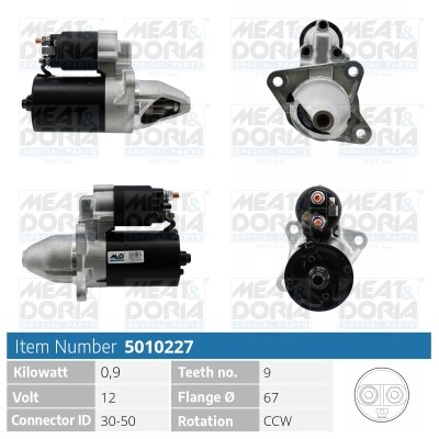 Startmotor 12V Meat & doria 5010227 MEAT & DORIA