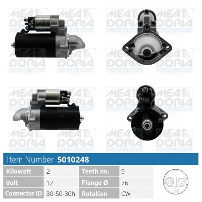 Startmotor 12V Meat & doria 5010248 MEAT & DORIA