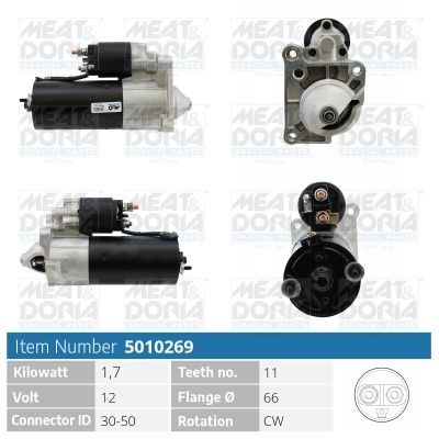 Startmotor 12V Meat & doria 5010269 MEAT & DORIA
