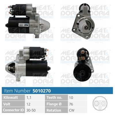 Startmotor 12V Meat & doria 5010270 MEAT & DORIA