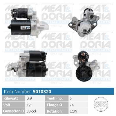Startmotor 12V Meat & doria 5010320 MEAT & DORIA