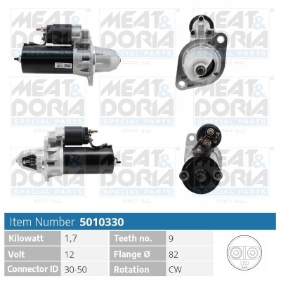 Startmotor 12V Meat & doria 5010330 MEAT & DORIA