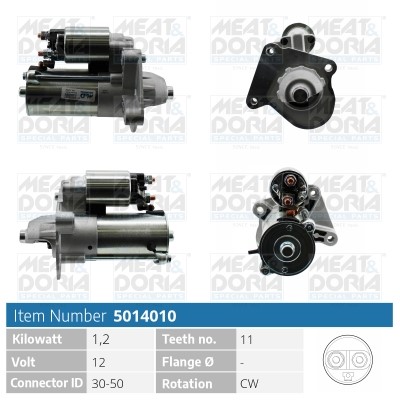 Startmotor 12V Meat & doria 5014010 MEAT & DORIA