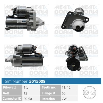 Startmotor 12V Meat & doria 5015008 MEAT & DORIA