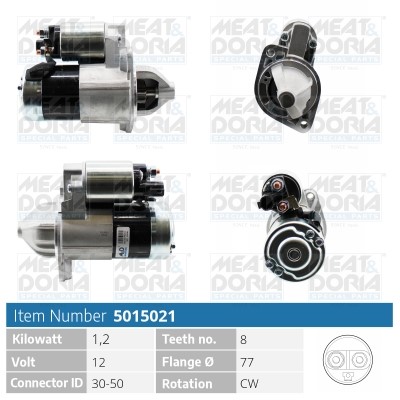 Startmotor 12V Meat & doria 5015021 MEAT & DORIA