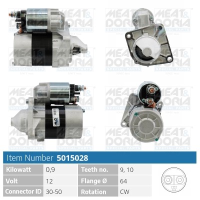 Startmotor 12V Meat & doria 5015028 MEAT & DORIA